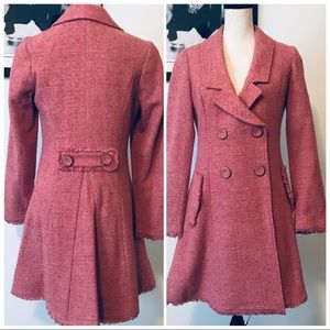 CABI PINK #176 MADISON AVENUE FIT & FLARE TWEED